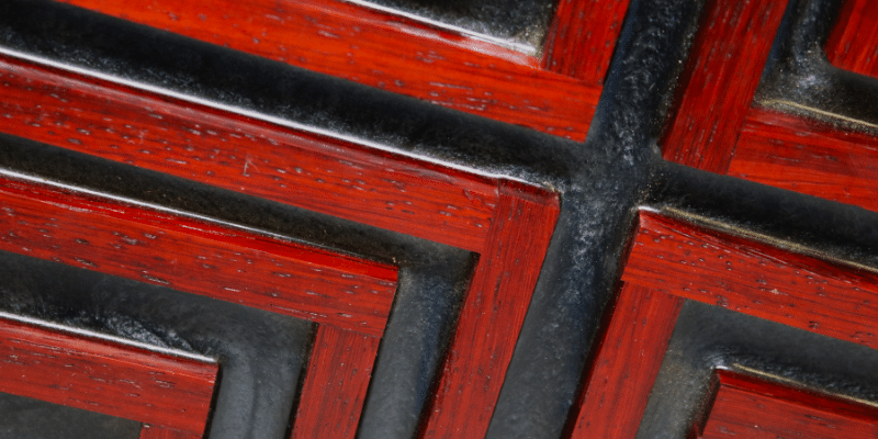 Detail of platter with shell rim